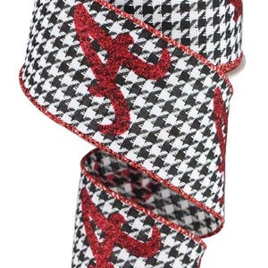 Houndstooth Wired Ribbon - Etsy