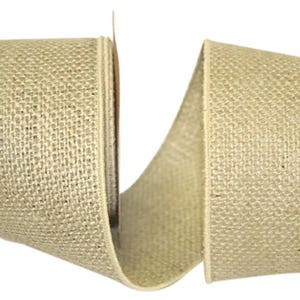 Reliant Ribbon Burlap Colored Wired Edge Ribbon, 2-1/2 Inch X 10 Yards, Sage