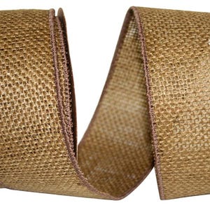 Reliant Ribbon Burlap Colored Wired Edge Ribbon, 2-1/2 Inch X 10 Yards, Taupe