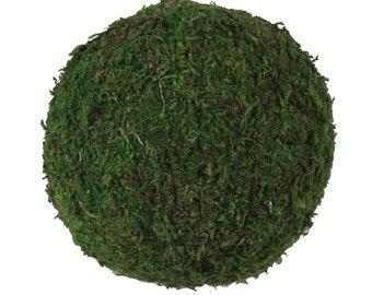 6" Diameter Decorative Round Moss Balls-Pack of 4