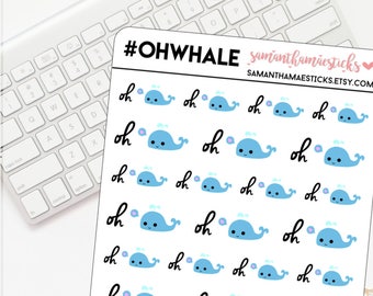 Oh Whale Kawaii ECLP Erin Condren Lifeplanner™ Happy Planner Stickers