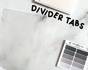 Clear Divider Tabs 5 Pieces for 5x7" Reusable Sticker Book Storage System Samantha Mae Sticks