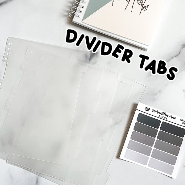 Clear Divider Tabs 5 Pieces for 5x7" Reusable Sticker Book Storage System Samantha Mae Sticks