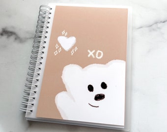 White Xo Bear Reusable Sticker Book 50 Pages Storage System Samantha Mae Sticks