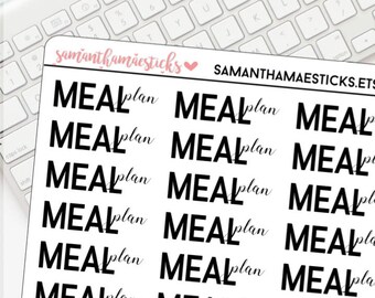 Meal Plan Lettering ECLP Erin Condren Lifeplanner™ Happy Planner Stickers