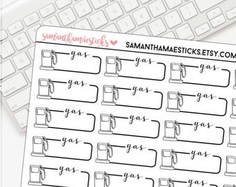 Gas Functional Sheet Icon for use with Erin Condren Lifeplanner™ Stickers