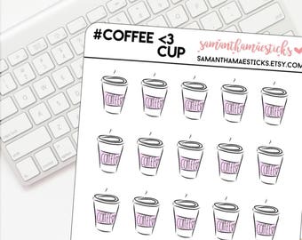 Coffee Cup Doodle for use with Erin Condren Lifeplanner™ Happy Planner Stickers