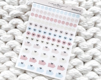 Summer Ice Cream Transparent Half Page Sheet Minimalist Planning Erin Condren Lifeplanner™ Planner Stickers