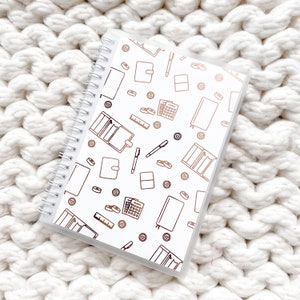 Foiled White Planner Suministra Un Mínimo Reutilizable Libro de Pegatinas Sistema de Almacenamiento de 50 Páginas Samantha Mae Sticks