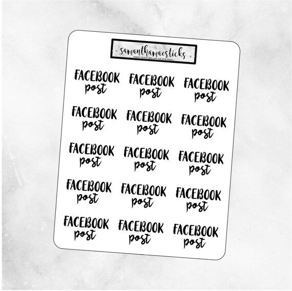 FACEBOOK POST Lettering Script Words for Use With Erin Condren | Etsy