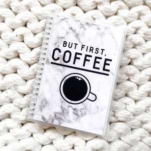 Foiled But First Coffee Minimal Reusable Sticker Book 50 Pages Storage System Samantha Mae Sticks