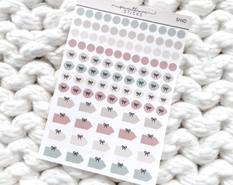 Sand Transparent Half Page Sheet Minimalist Planning Erin Condren Lifeplanner™ Planner Stickers