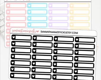 Neutral & Pastel Heart Appointment Labels for use with Erin Condren Lifeplanner™ Stickers