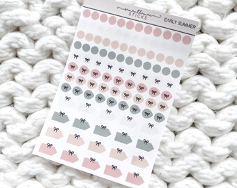 Early Summer Transparent Half Page Sheet Minimalist Planning Erin Condren Lifeplanner™ Planner Stickers