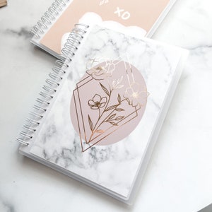 Foiled Marble Mauve Triangle Reusable Sticker Book 50 Pages Storage System Samantha Mae Sticks