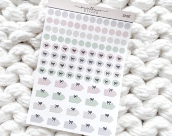 Sage Fave Transparent Half Page Sheet Minimalist Planning Erin Condren Lifeplanner™ Planner Stickers