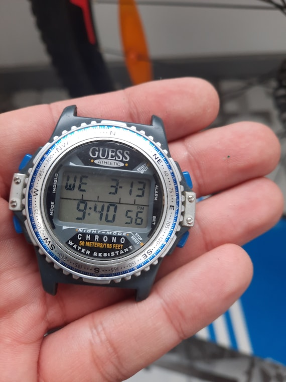 Guess Athletic Digital Watch Etsy