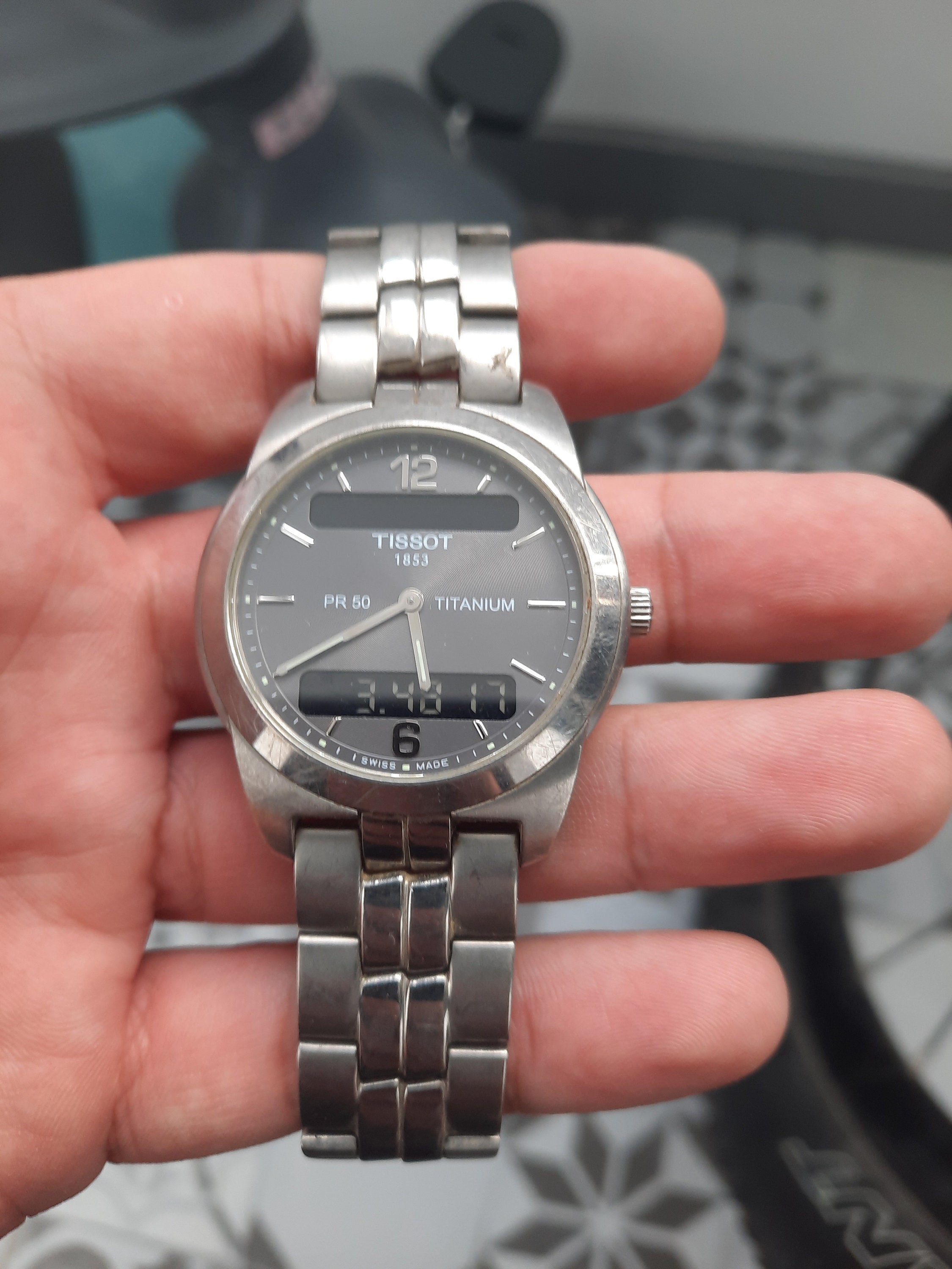 Tissot PR50 Titanium Ana-digi Watch - Etsy