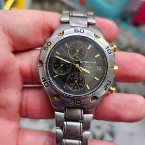 Rare Epsilon Alba Seiko Titanium Chronograph Watch