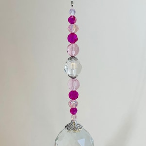 Rainbow maker’s / Beautiful Crystal glass Prisms / Pink and Hot Pink Crystal Beads / Gifts / 40mm prisms #CR138