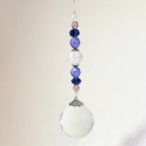 Rainbow maker’s / Beautiful Crystal glass Prisms / Purple Crystal Beads / Gifts / 40mm prisms #CR133