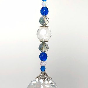 Rainbow maker’s / Beautiful Crystal glass Prisms / Sapphire & Turquoise Crystal Beads / Gifts / 40mm prisms #CR116