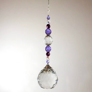 Rainbow maker’s / Beautiful Crystal glass Prisms / Purple Crystal Beads / Gifts / 40mm prisms #CR52