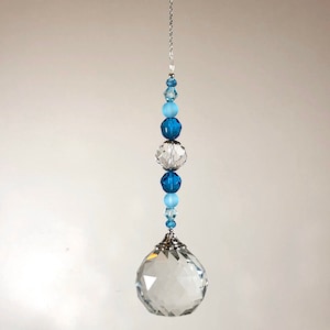 Rainbow maker’s / Beautiful Crystal glass Prisms / Blue Crystal Beads / Gifts / 40mm prisms #CR53