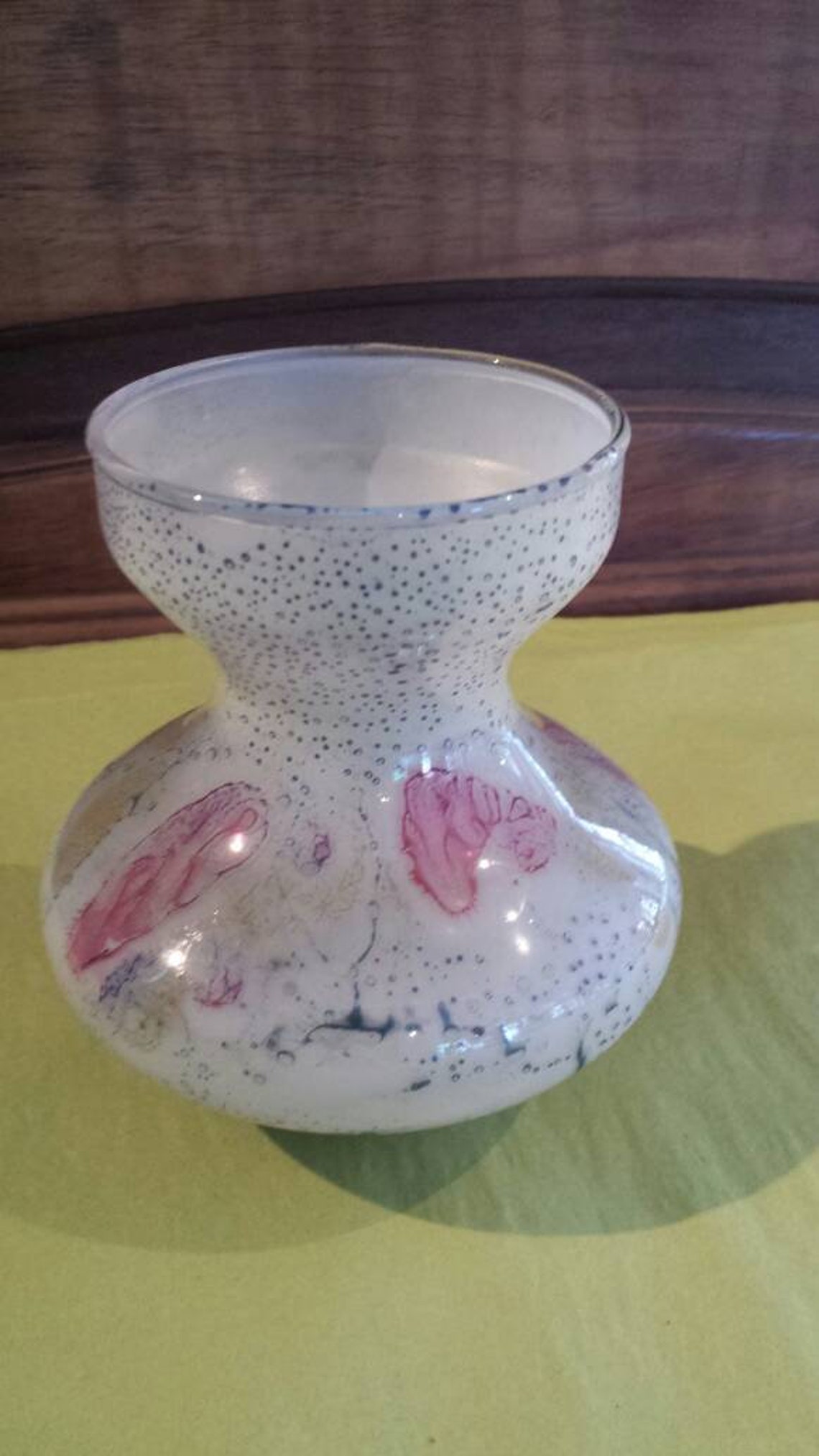 Vintage Jerusalem Israeli Glass Vase 4 Inches Tall Hand Made Etsy