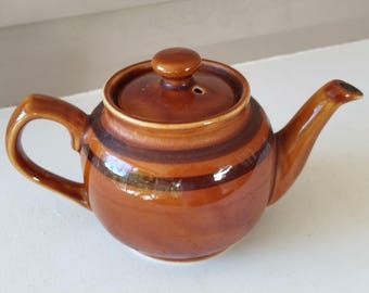 Vintage Small Brown Betty Teapot Sadler glossy ceramic classic 1940s made in England
