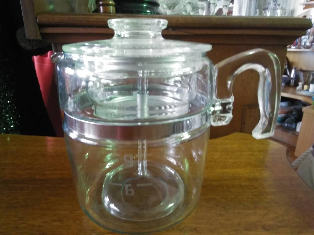 Pyrex Coffee Percolator 7759 Complete Stovetop Flameproof 9 Etsy