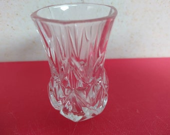 Vintage Pressed Glass Vase Australian made classic bud vase approx 3 inches tall 1940-60s