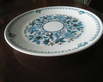 Blue Moon luncheon plate vintage Noritake Progression 1970s 8 1/2 inch quality bold floral pattern unused easy care