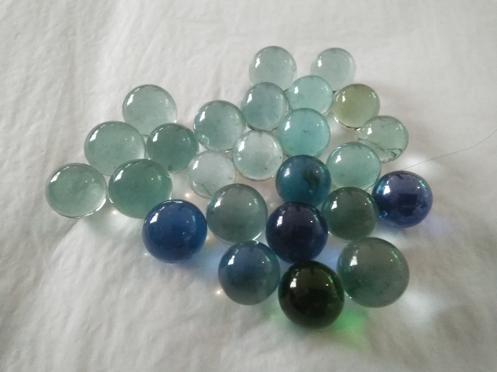 25 Vintage Glass Crystal Marbles mid century vintage clear Etsy