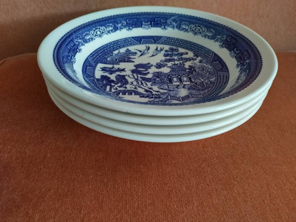 Blue Willow Bowls X 4 - Etsy