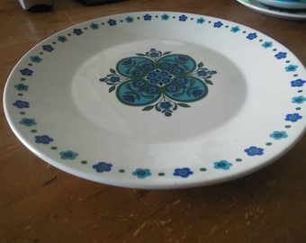 Retro Meakin Studio Impact classic 1970s Jesse Tait design approx 10 inch dinner plate English Quality vintage Stoneware