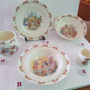 Bunnykins Royal Doulton vintage ceramic - select your favourite, individually priced - mug, plate, bowl, egg cup, rimmed bowl - english VGC