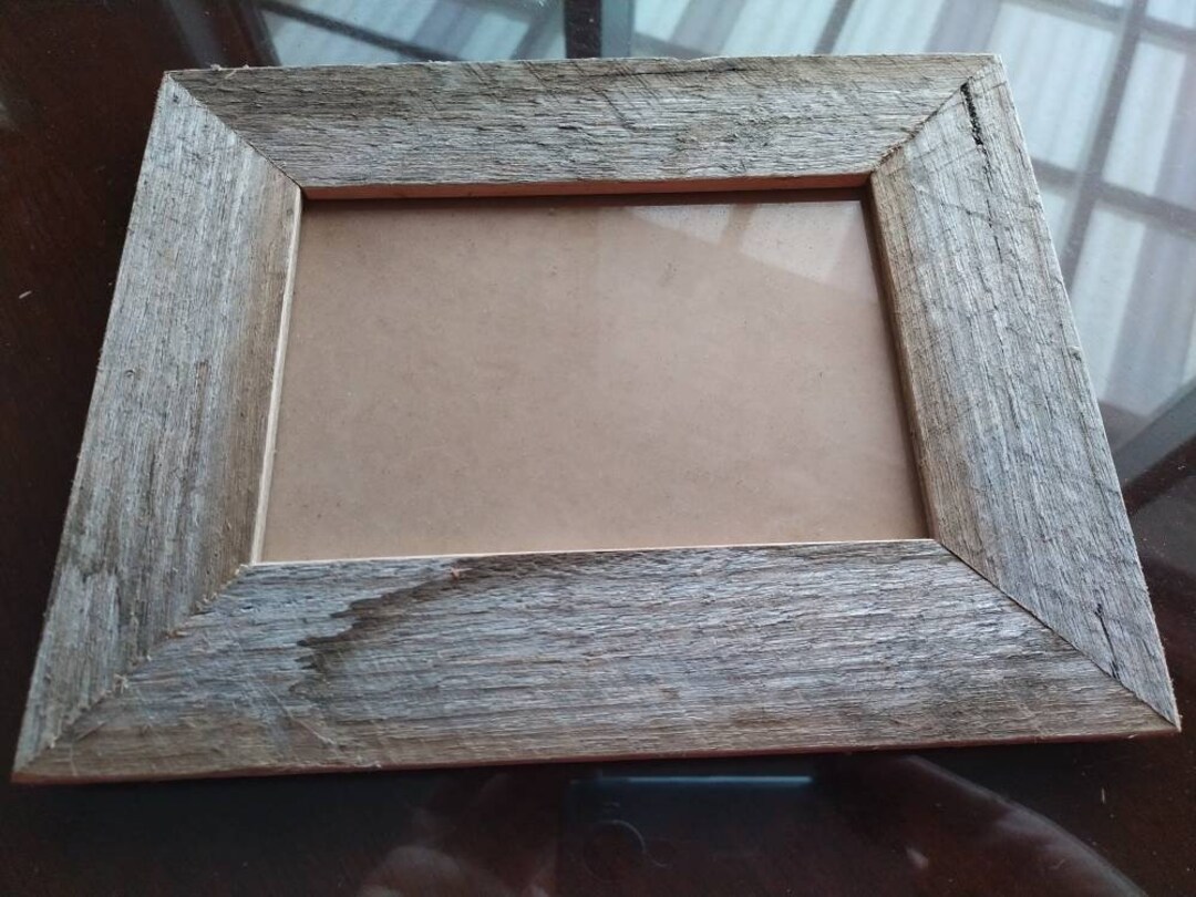 Unique Rustic Recycled Wood Picture Frame 10 1/4 X 8 1/4 Inch Glassed