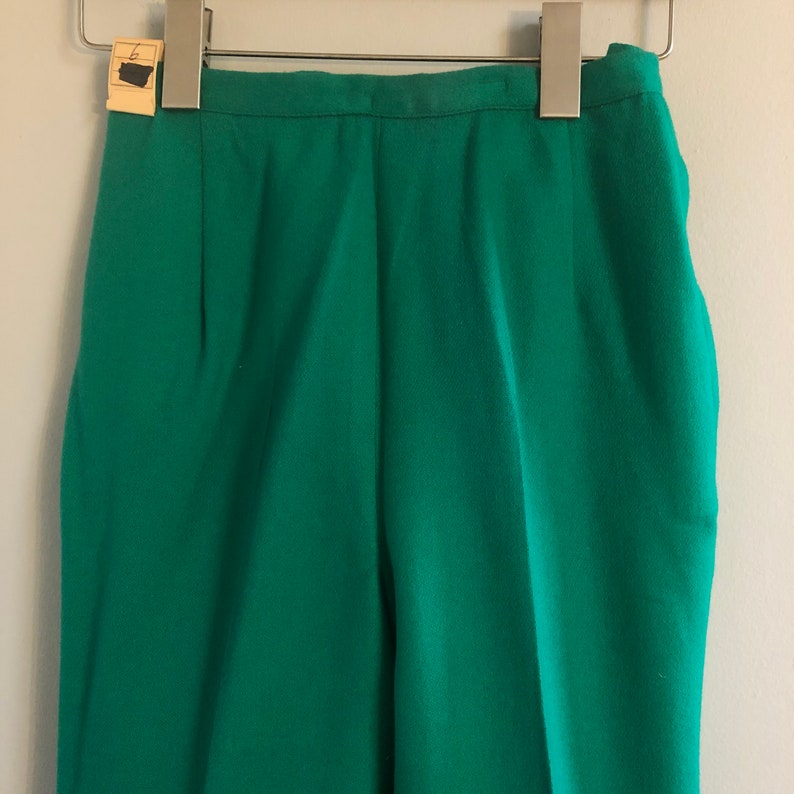 1960s Bobbie Brooks high waisted tapered kelly green wool | Etsy