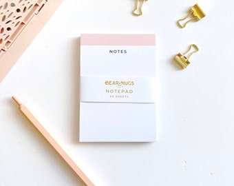 Blush Pink A7 Notes Notepad | Simple Minimalist Design