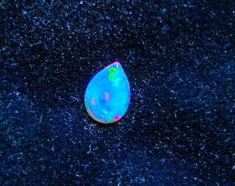 AUSTRALIAN WHITE OPAL – Coober Pedy South Australia – 14.6 x 9 mm Pear Shaped Cab – Natural & Untreated Earth Mined Material - Made in Maine