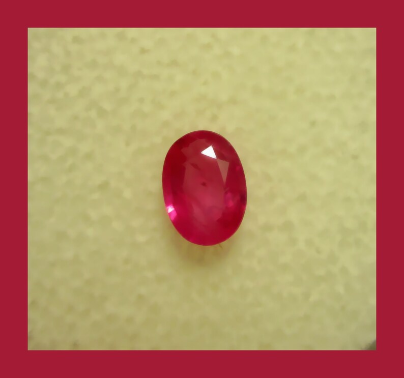 VIETNAM RUBY – Strong Pink-red Color – 6 X 4.3 Mm Facetted Oval ...