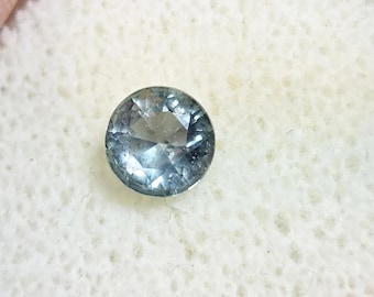 BLUE MONTANA SAPPHIRE – 5.7 mm Round – Vintage Natural Earth Mined Untreated Material - Not Manmade - Made in Montana