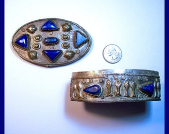 LAPIS SILVER BOX – Natural & Untreated Vintage Lapis lazuli - Afghani Native Silver - Pre 1970 – Vintage Made in Afghanistan - Native Art