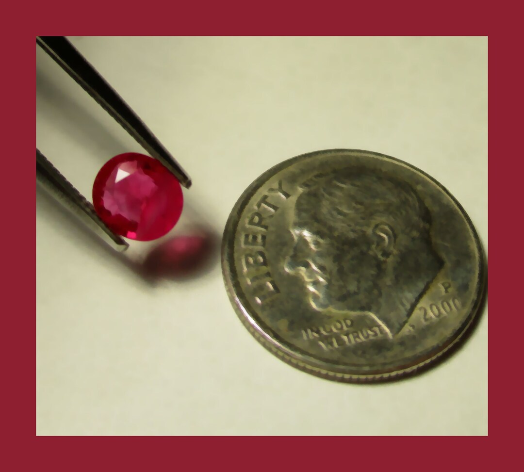 THAI RED RUBY 6 X 5 Millimeter Facetted Oval Vintage Etsy