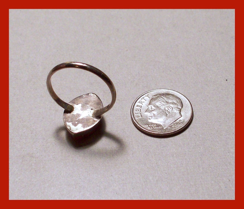 ZUNI RED CORAL Ring Mosaic Old Pawn Vintage Sterling Silver \u2013 Size 7 12