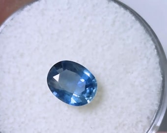 BLUE MONTANA SAPPHIRE – 6 x 4.4 mm Oval – American Cut Natural Blue Earth Mined Untreated Material – Not Manmade – Fine Grade - Rarity