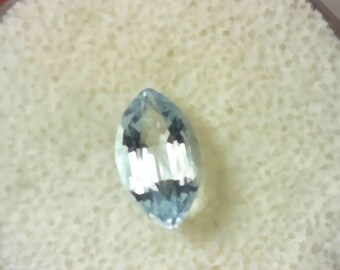 NEW ENGLAND AQUAMARINE – Fisher Quarry Topsham Maine – 9.5 x 5.2 mm Facetted Marquise - Earth Mined Gem - Made Between Sri Lanka & Maine