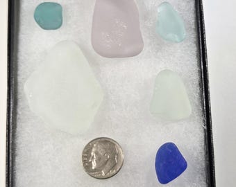 6 pc Lot of MAINE BEACH SEAGLASS – Naturally Occurring from the Scarborough Area – Not Tumbled Factory Junk from New York or Elsewhere