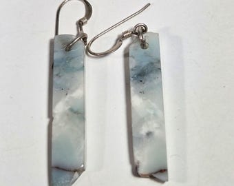 BLUE VELVET QUARTZ Handcrafted Sterling Silver Dangle Earrings – Made in Maine